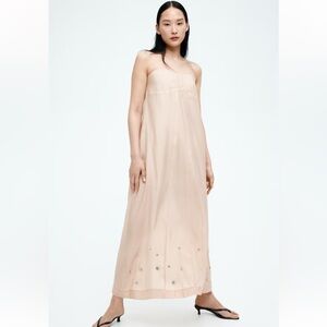 H&M Strapless Pink Crystal Maxi Dress